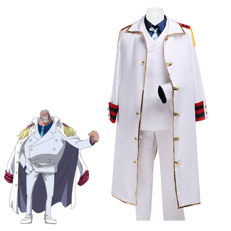 Trench Coat Men - Monkey D Garp Cosplay Costume Marine