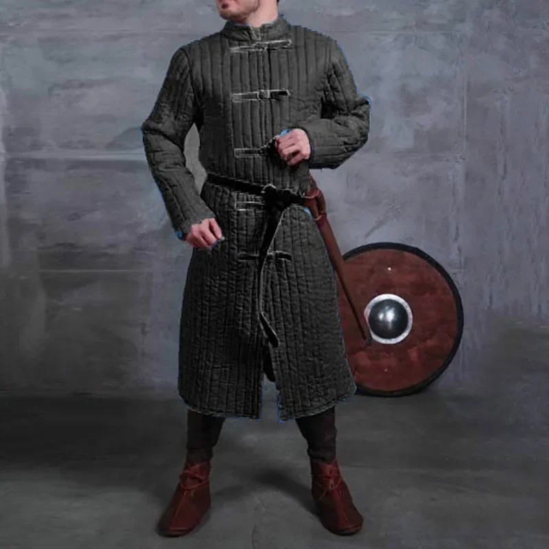 Trench Coat Men - Medieval Warriror Knights Larp Costume Gambeson