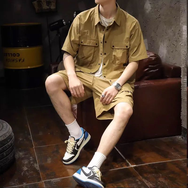 Men'S Fashion Essentials 2025 - No Logo Khaki Man Sets Fashion