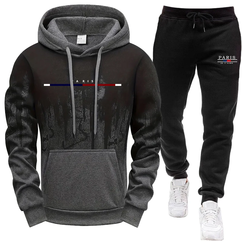 Men'S Fashion Pants - Men's Set/Hoodie/Pants Autumn Winter Hooded Sweatshirt