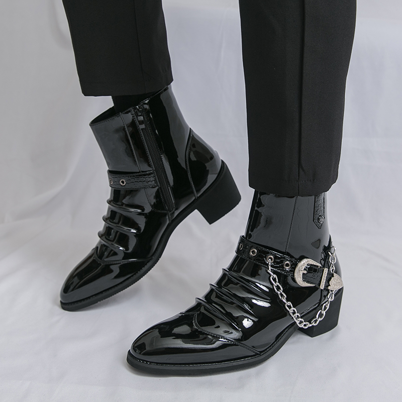 Men Fashion Elegant - Fashion Side Zipper High Top Men's