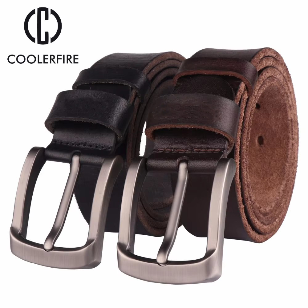 Leather Belt Braided - CCOOLERFIRE Men Belt Full Grain 100%