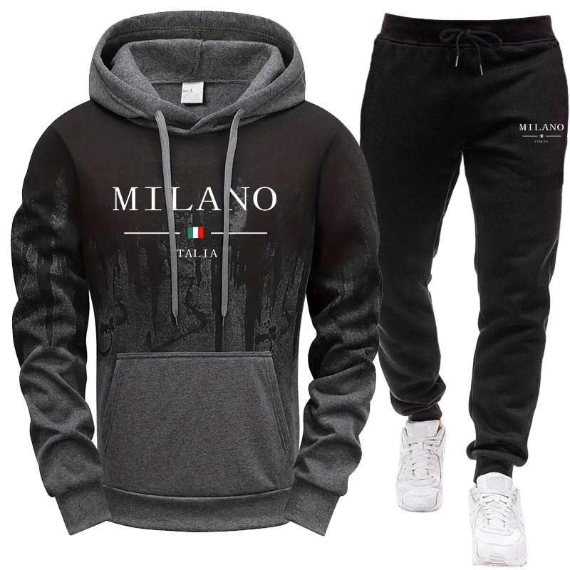 Men'S Fashion Pants - Men's Set/Hoodie/Pants Autumn Winter Italy Casual