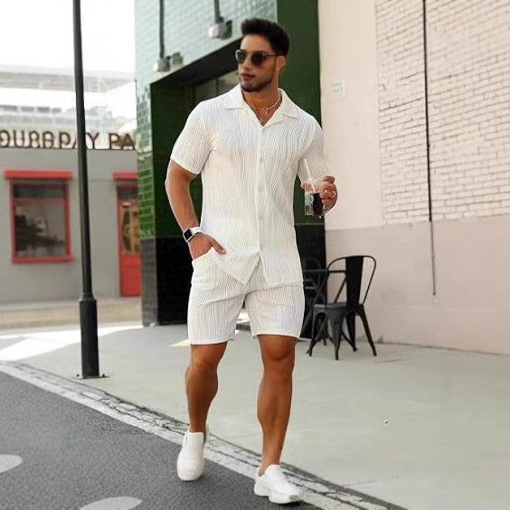 Men's 2 Piece Outfits Short Sl - Track Suit Men ulasan dan harga