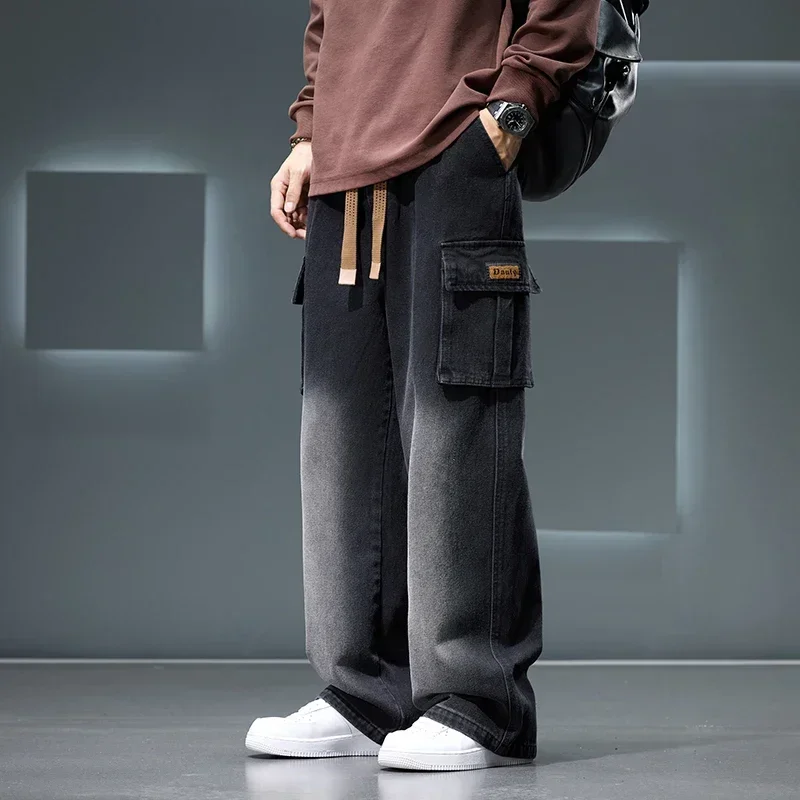 Autumn New Wide Leg Washing Je - Men'S Fashion Nova Jeans ulasan dan harga