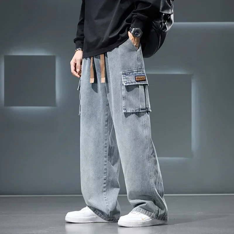 Autumn New Wide Leg Washing Je - Men'S Fashion Nova Jeans ulasan dan harga