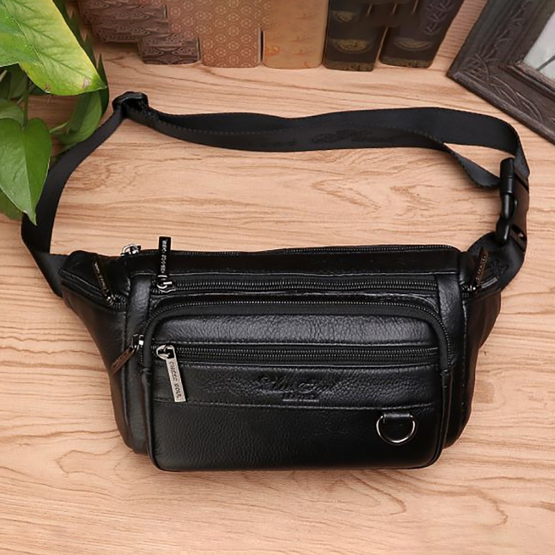 Men Waist Fanny Bags Sling Che - Leather Belt Braided ulasan dan harga