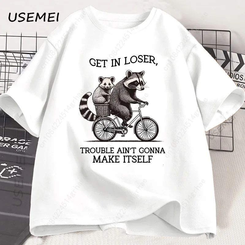 Get in Loser T Shirt Funny Rac - Graphic Tee Oversized ulasan dan harga