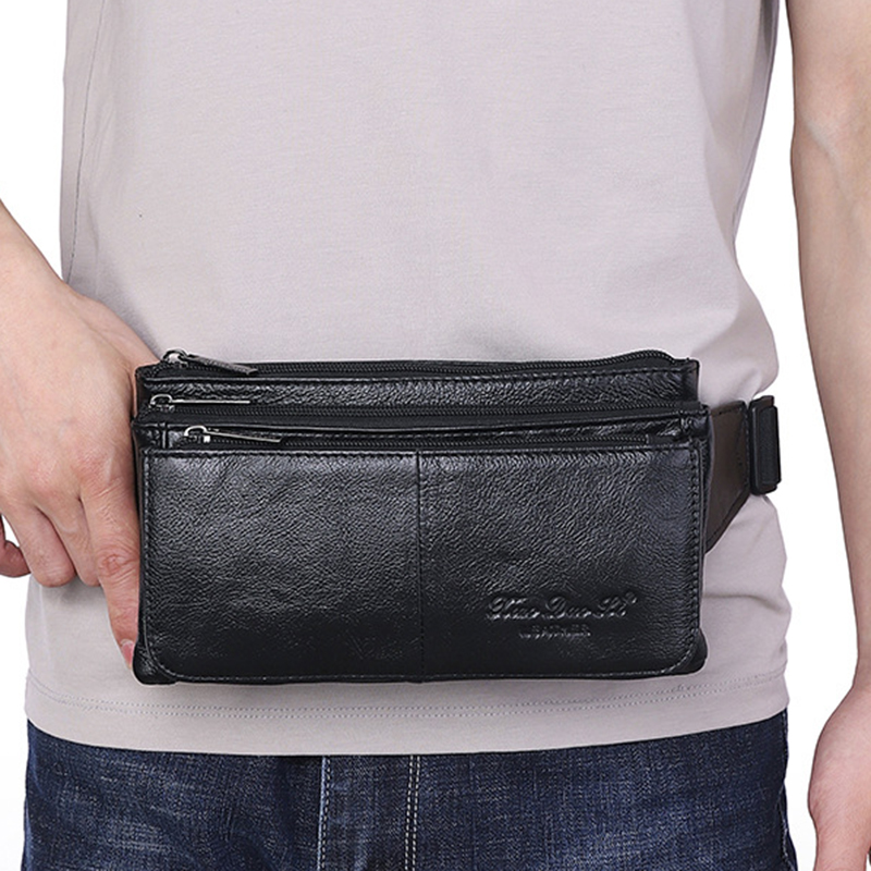 Men Waist Fanny Pack Belt Hip  - Leather Belt Braided ulasan dan harga