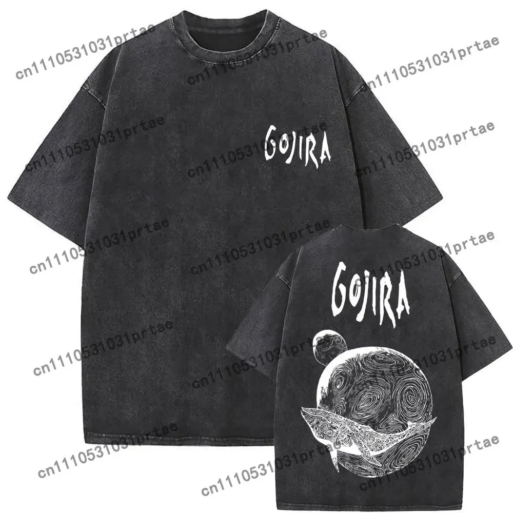 Washed Vintage Metal Band Goji - Graphic Tee Oversized ulasan dan harga