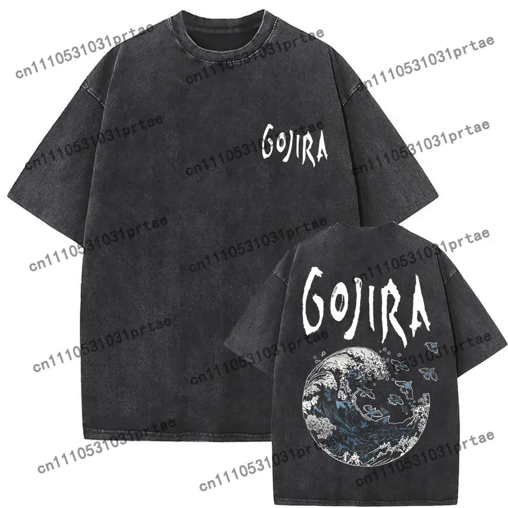 Washed Vintage Metal Band Goji - Graphic Tee Oversized ulasan dan harga