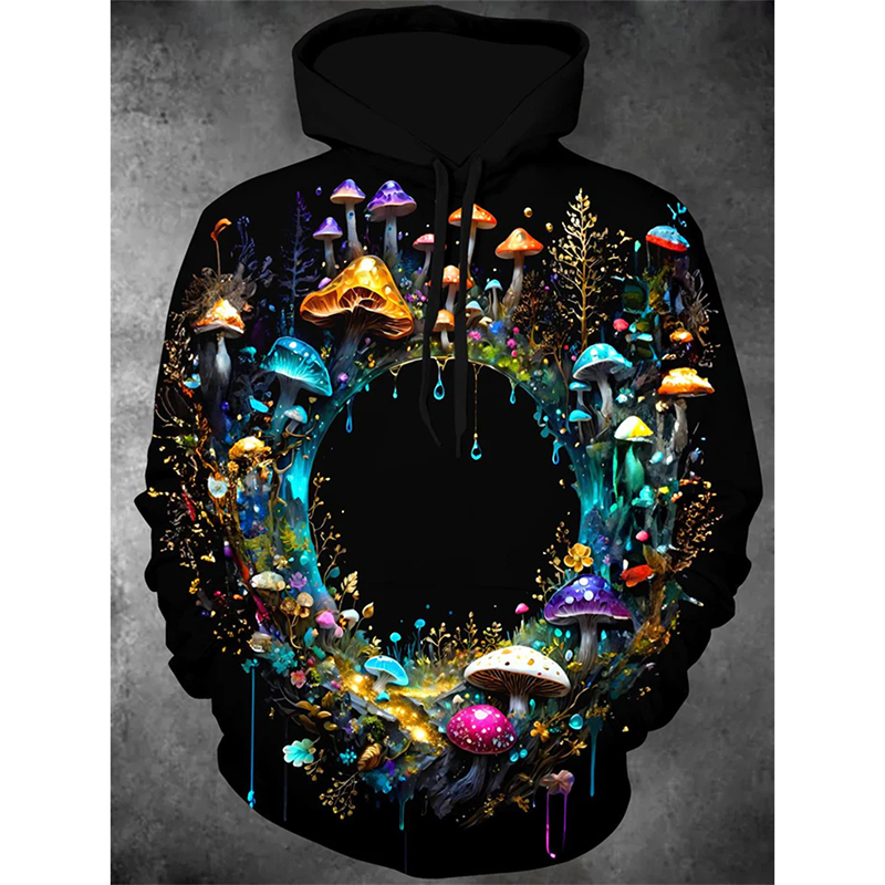 Magic Mushrooms Colorful Essen - Men'S Fashion Essentials 2025 ulasan dan harga