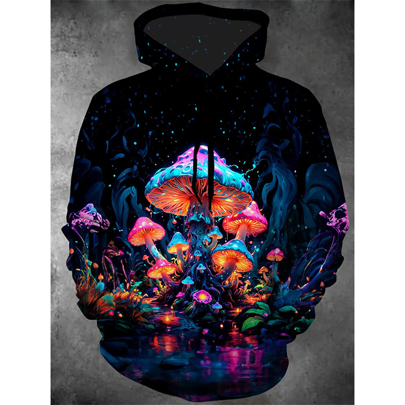 Magic Mushrooms Colorful Essen - Men'S Fashion Essentials 2025 ulasan dan harga