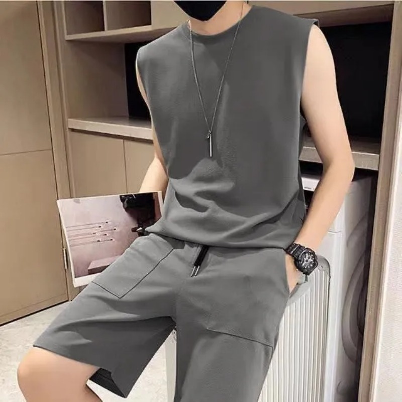 Men Solid Sleeveless Tank Top  - Track Suit Men ulasan dan harga