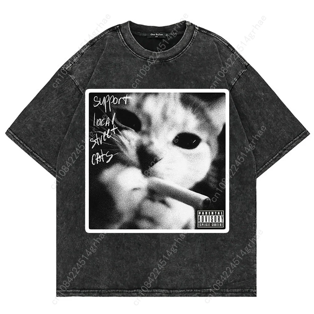 100% Cotton Vintage Washed Y2k - Graphic Tee Oversized ulasan dan harga