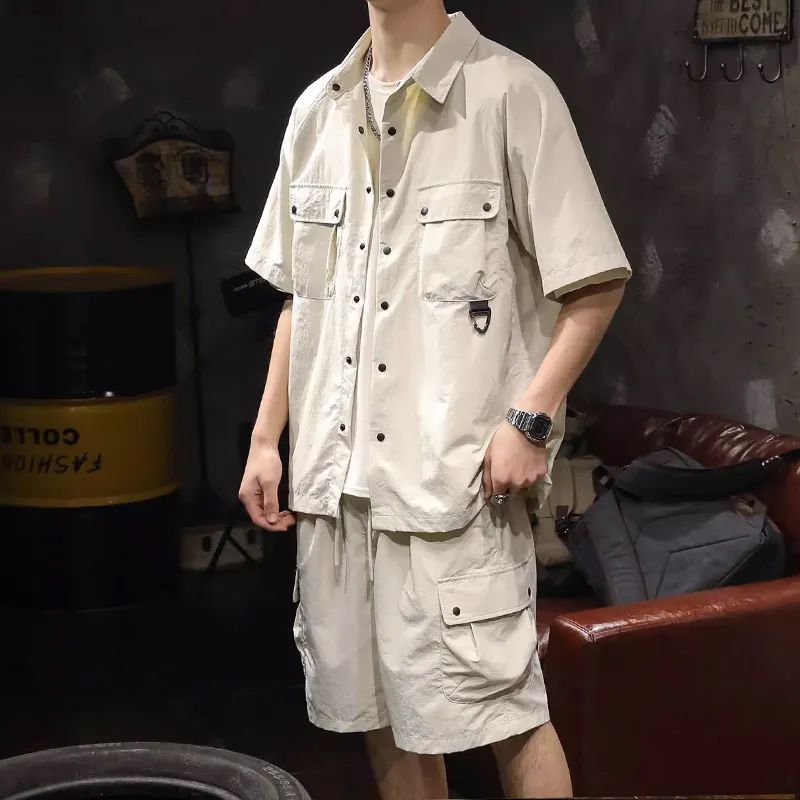 No Logo Khaki Man Sets Fashion - Men'S Fashion Essentials 2025 ulasan dan harga