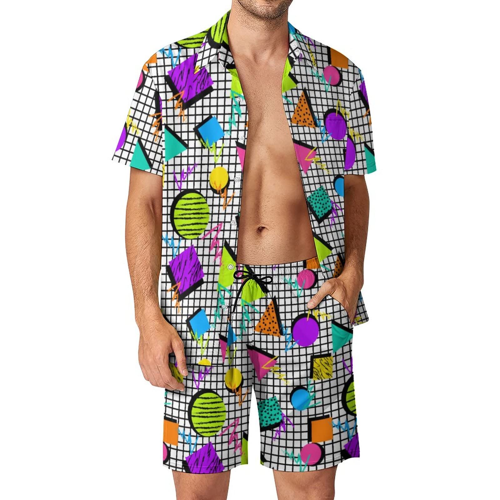 Summer Irregular Geometric 3D  - Mens Fashion Wear ulasan dan harga