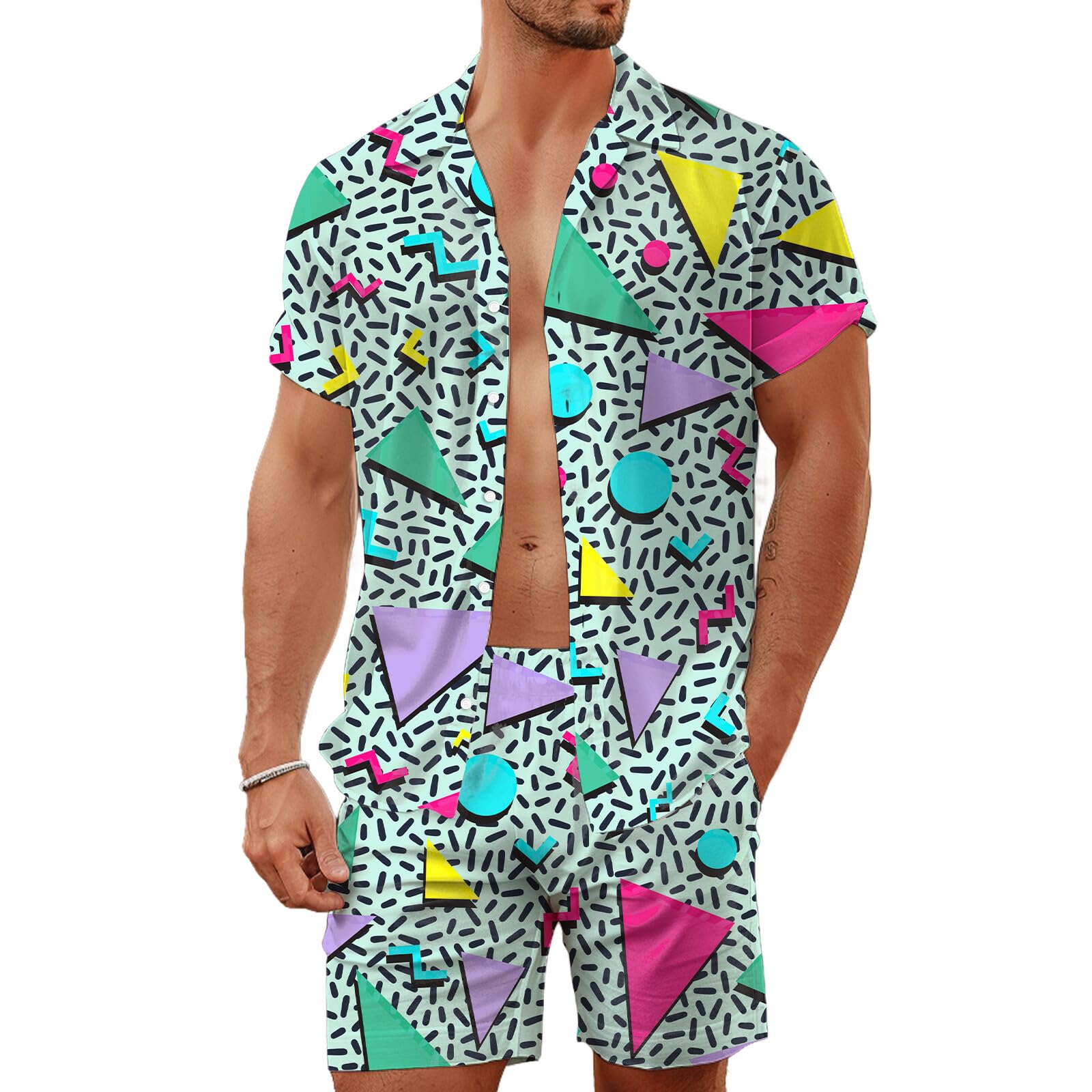 Summer Irregular Geometric 3D  - Mens Fashion Wear ulasan dan harga