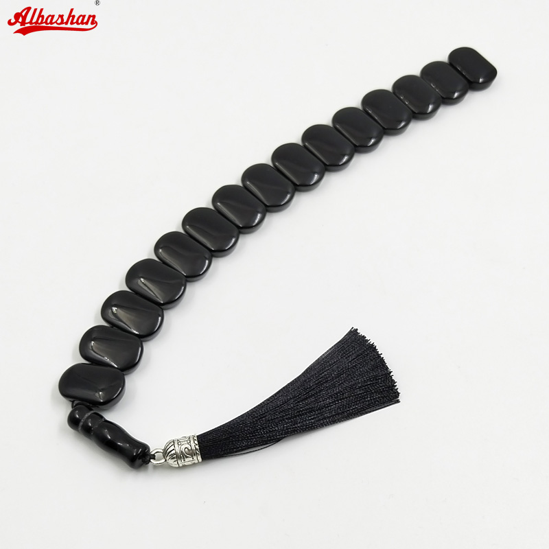 Tasbih Men Natural Black Agate - Men'S Fashion Greece ulasan dan harga