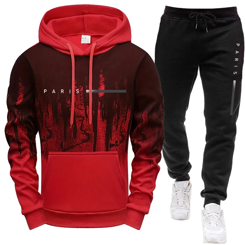 Men's Set/Hoodie/Pants Paris N - Men'S Fashion Trousers ulasan dan harga