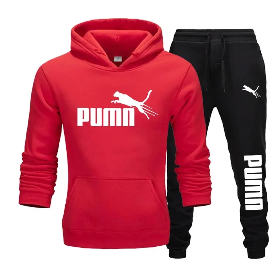 New men's hooded sweatshirt +  - Men'S Fashion Trousers ulasan dan harga