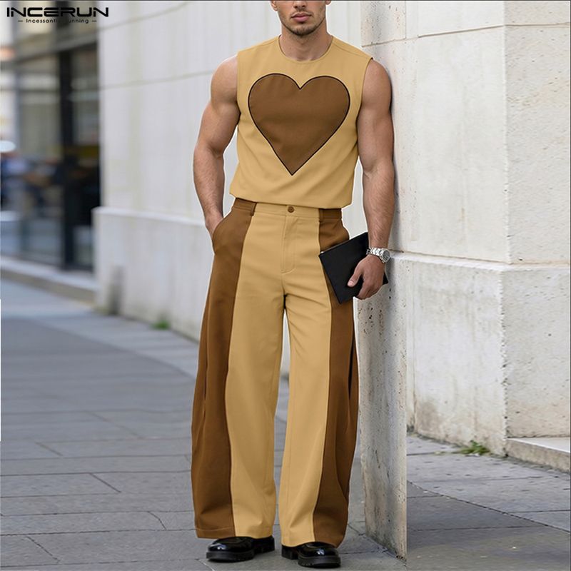 INCERUN Men's Sets Patchwork C - Men'S Fashion Pants ulasan dan harga