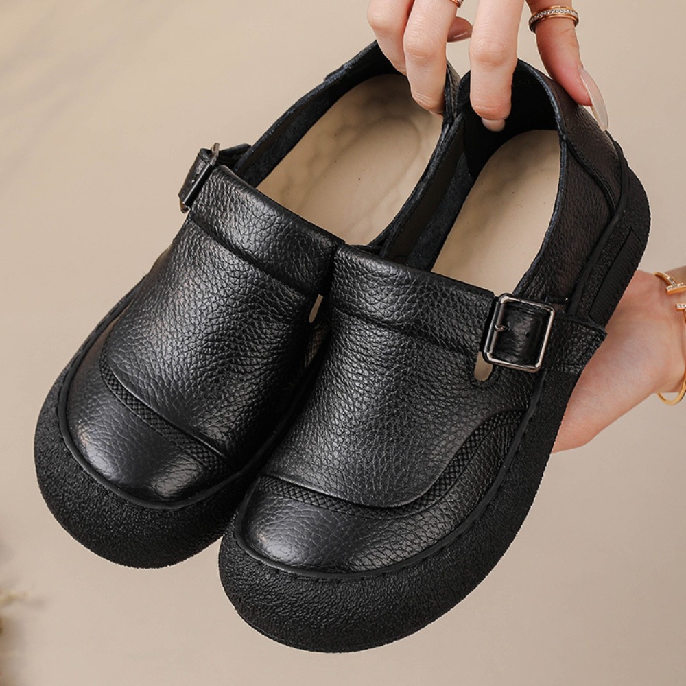 Casual Single Shoes for Women  - Leather Belt Braided ulasan dan harga