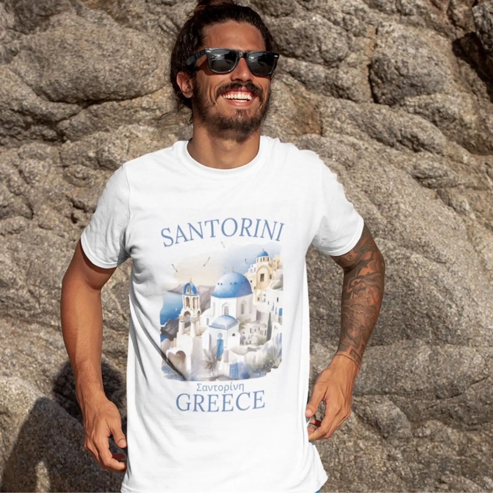 Santorini Greece Beautiful Lan - Men'S Fashion Greece ulasan dan harga