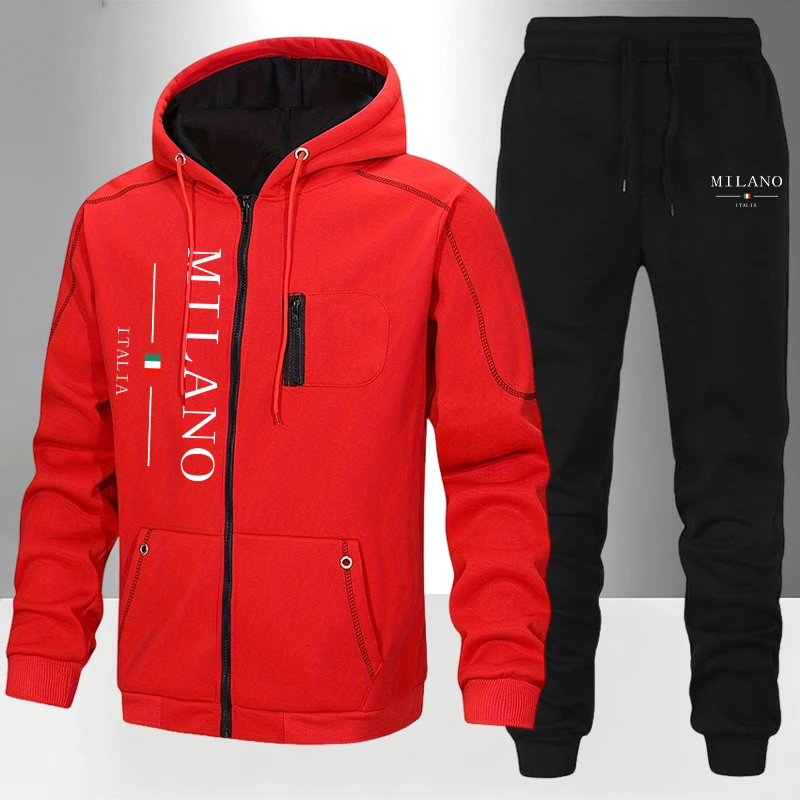 italy Fashion Men's Set/Coat/P - Men'S Fashion Zipper Hoodie ulasan dan harga