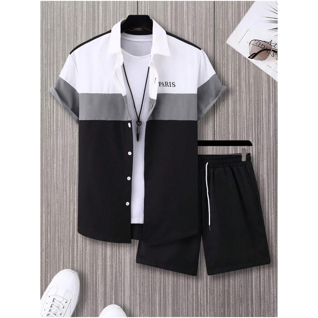 Men's Fashion Suit Blue And Wh - Mens Fashion Wear ulasan dan harga