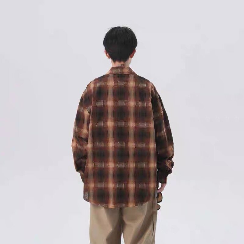 2025 New Plaid Shirt Men Y2K I - Men'S Fashion Essentials 2025 ulasan dan harga