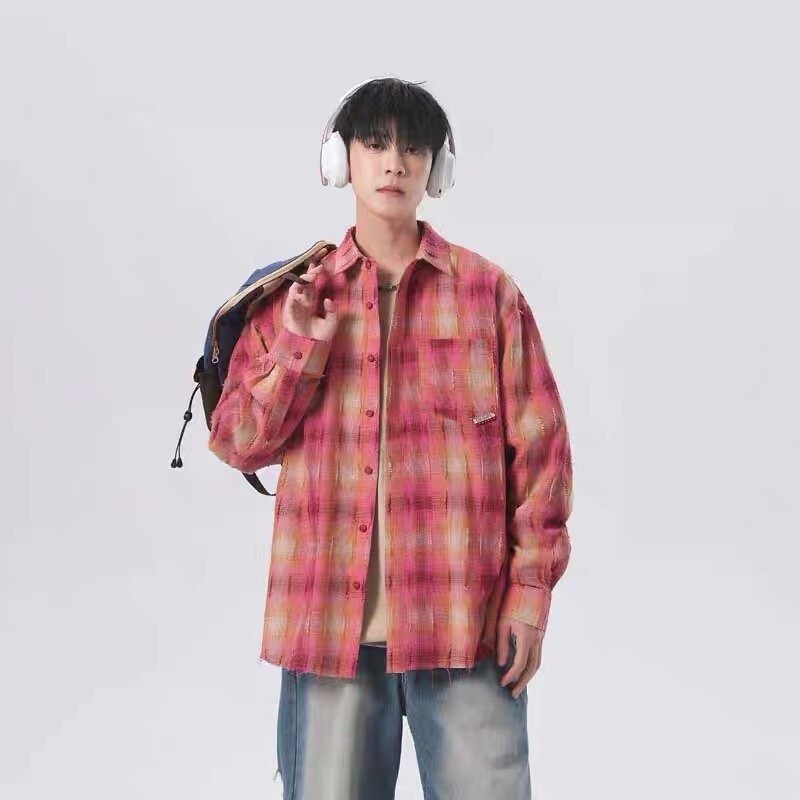 2025 New Plaid Shirt Men Y2K I - Men'S Fashion Essentials 2025 ulasan dan harga